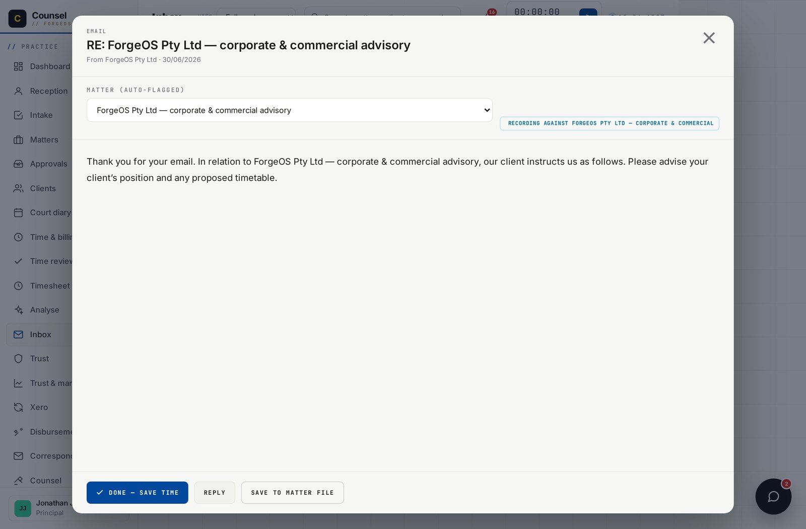 Email that files itself.