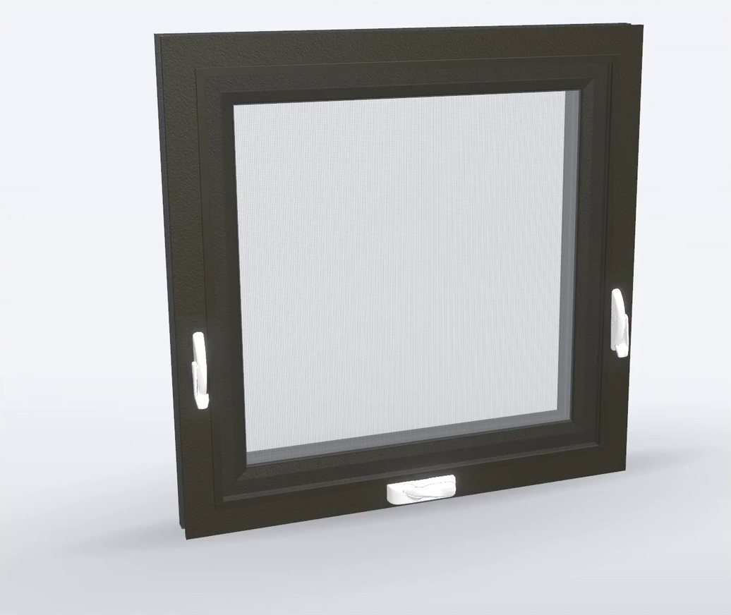 The same window in dark bronze