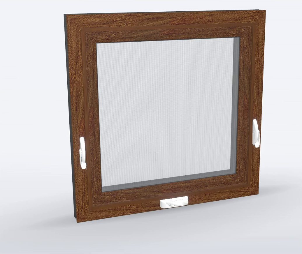 The same window in mahogany grain