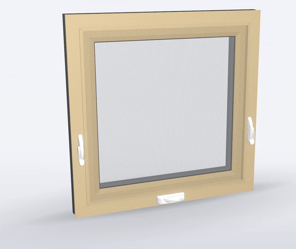 The same window in pale oak