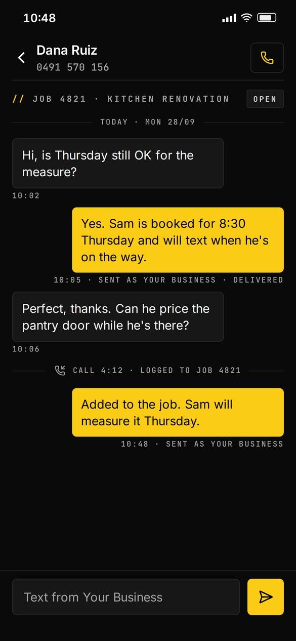 Texts, as the business